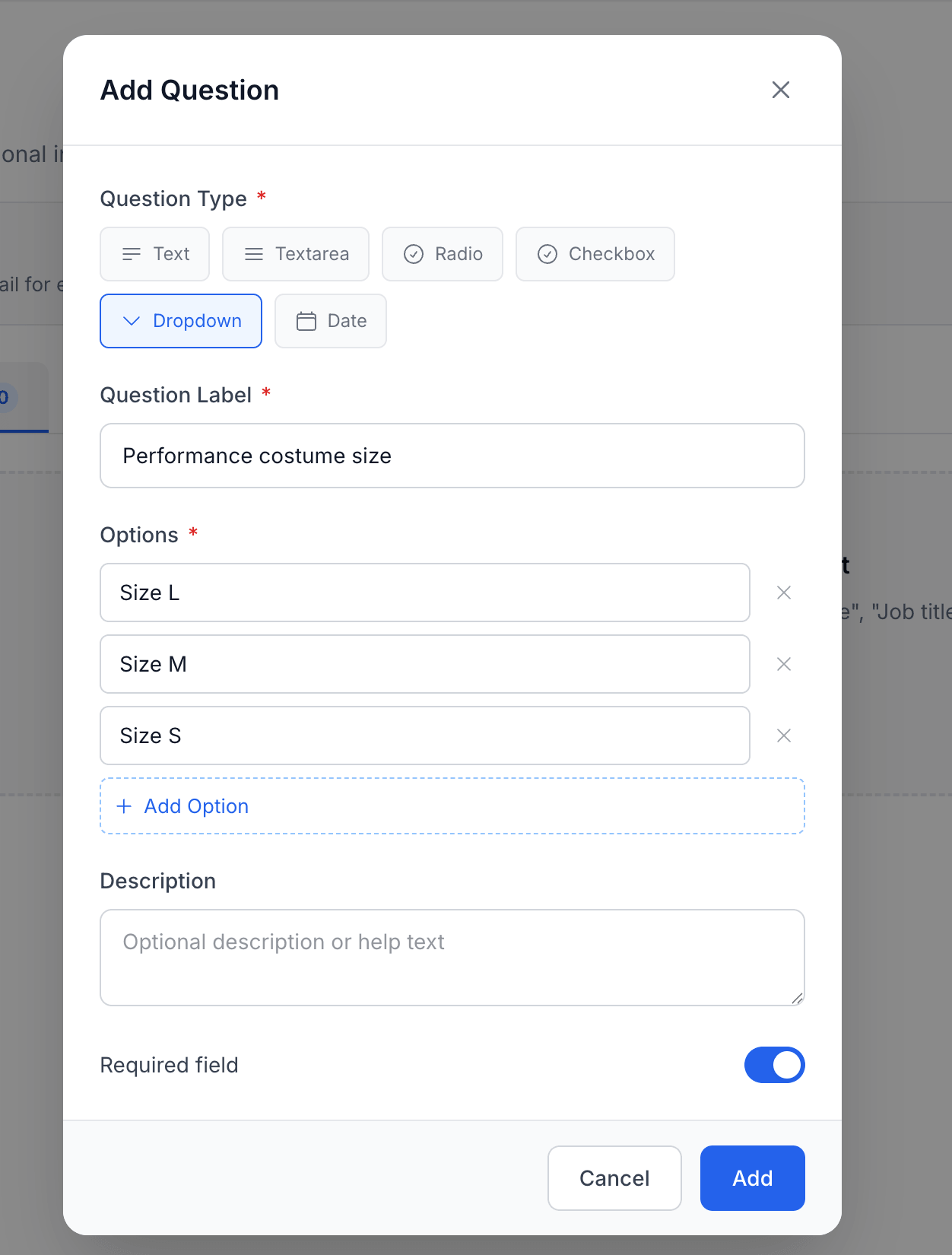 Add an attendee-level question with required toggle